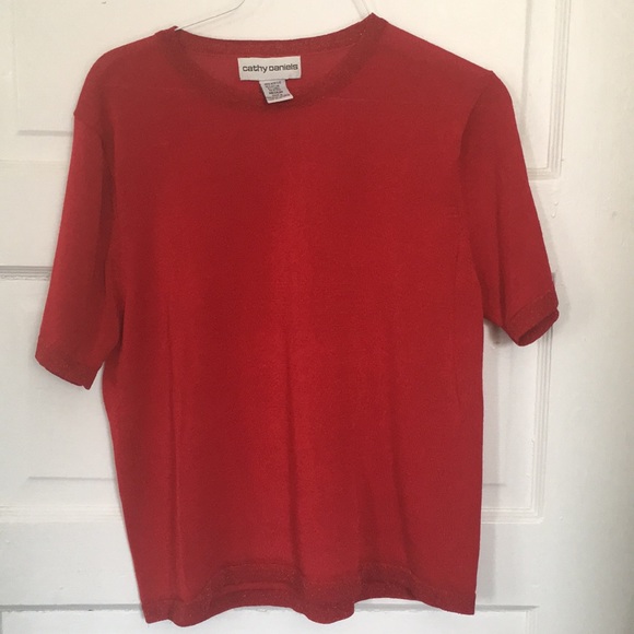 Red Lightweight Cathy Daniels Shirt - Picture 3 of 5